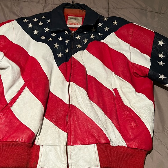 Vintage American flag leather - Picture 1 of 10
